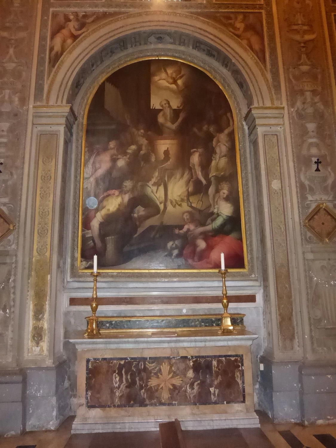 S Giovanni decollato, altare di s Giovanni evangelista nell'acqua bollente - Chiesa di san Giovanni decollato, Roma